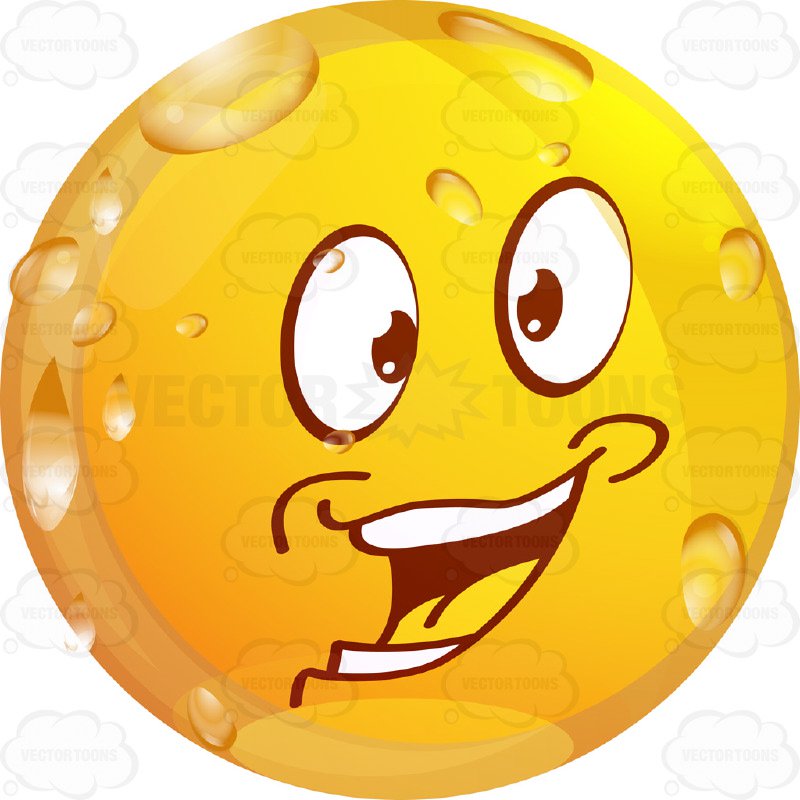 800x800 Excited Wet Yellow Smiley Face Emoticon With Strong Lower Lip