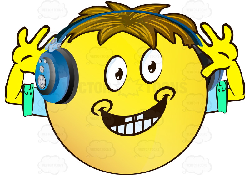 800x559 Hands Up Joyful Yellow Smiley Face Emoticon With Arms, Brown Hair