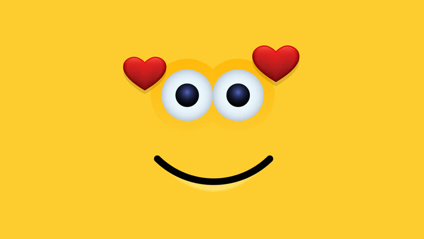 852x480 Yellow Happy Face Video Animation, Hd 1080 Stock Footage Video