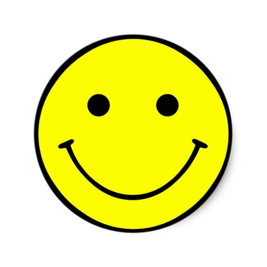 540x540 Yellow Smiley Face Stickers