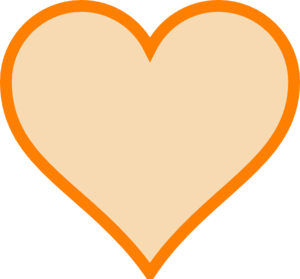 300x279 Solid Orange Heart Clip Art