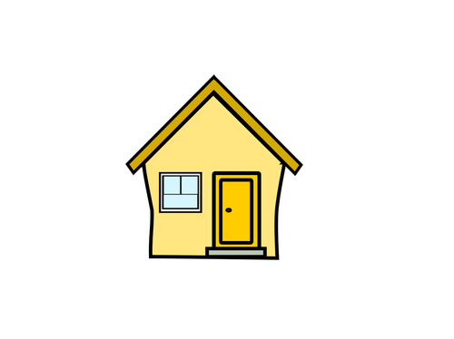 500x374 Yellow House Vector Clip Art Public Domain Vectors