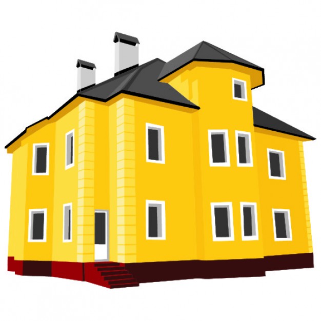 626x626 Big Yellow House Vector Free Download