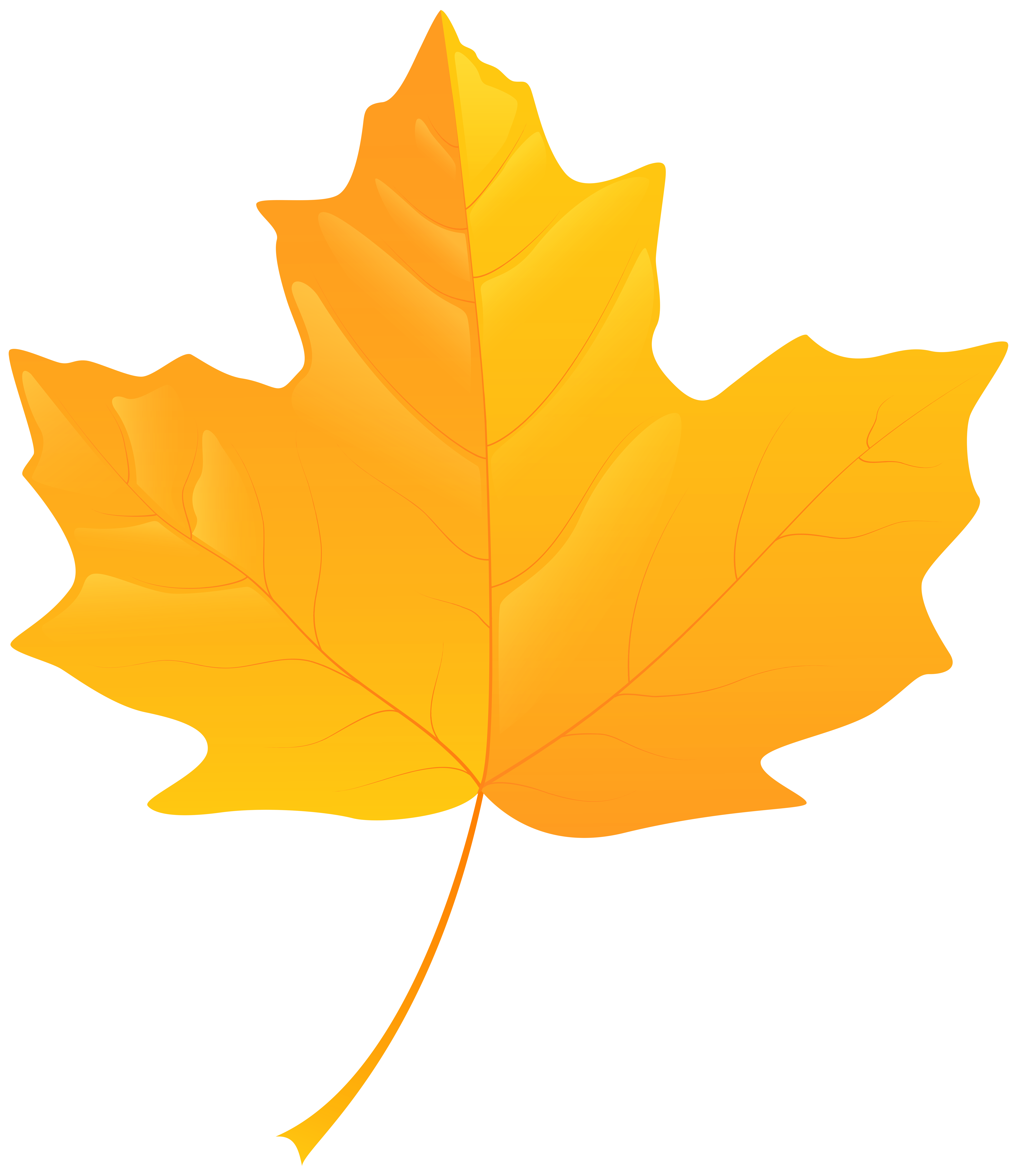 6918x8000 Yellow Leaf Png Clip Art