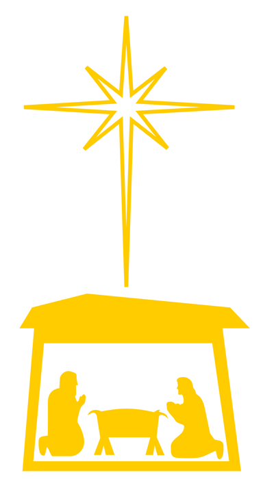 384x700 Religious Christmas Star Clip Art Happy Holidays!