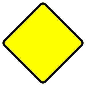 300x300 Empty Yellow Sign With Black And White Border Clip Art