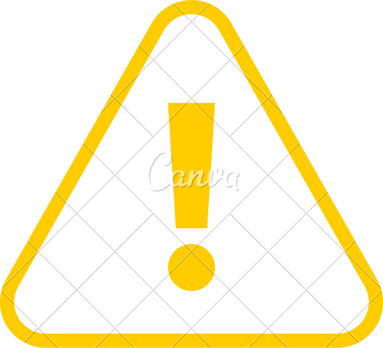 550x499 Yellow Triangle Exclamation Mark Icon