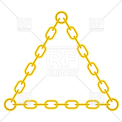 400x400 Yellow Chain Triangle Frame Royalty Free Vector Clip Art Image