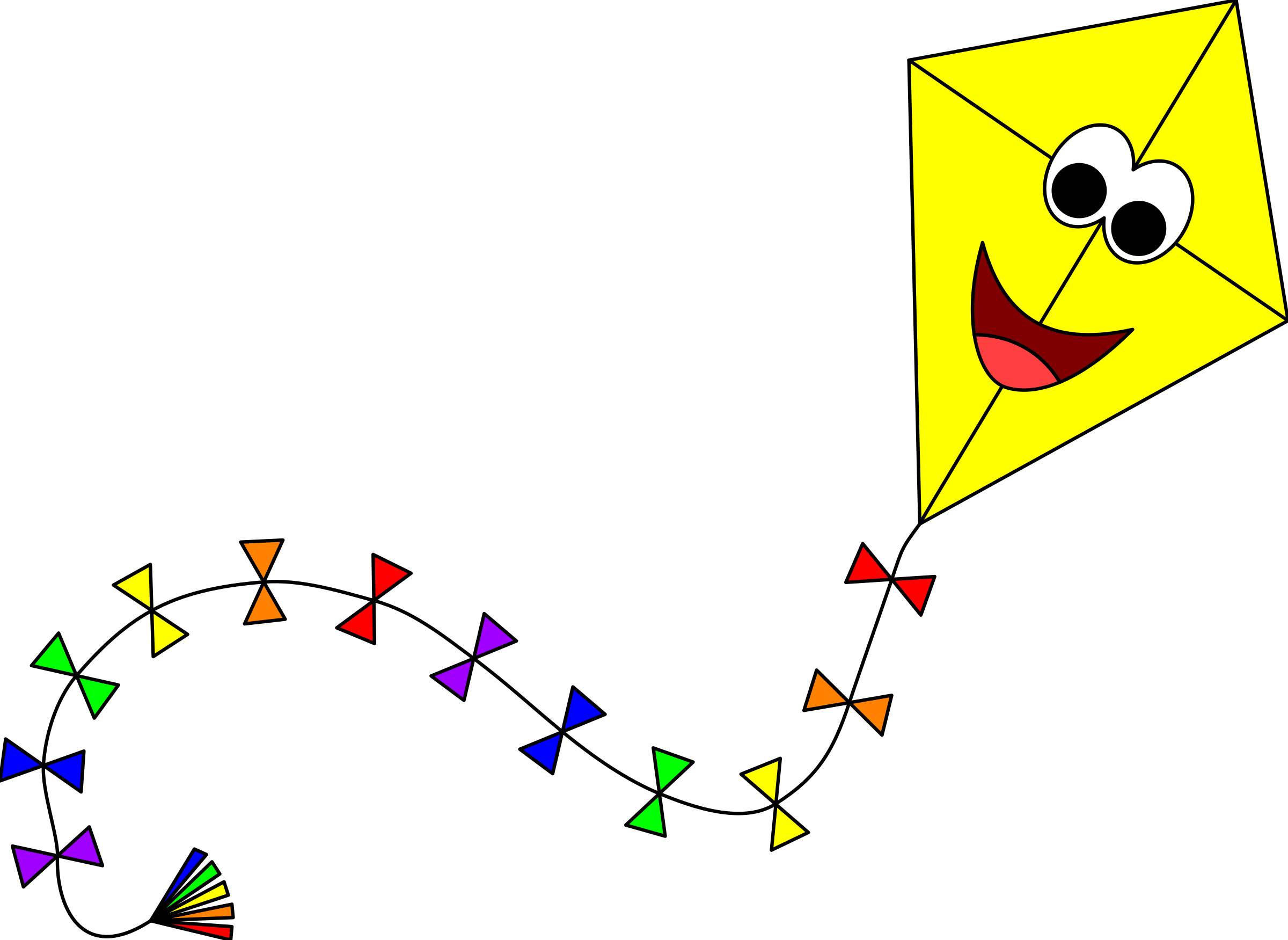 2400x1751 Yellow Clipart Kite