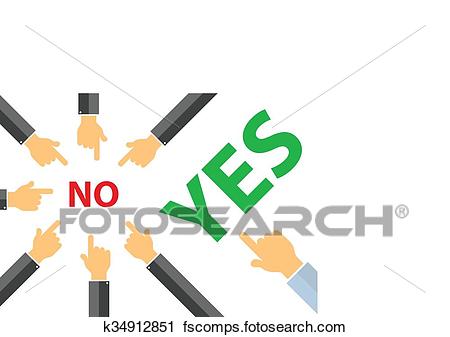 450x337 Clipart Of Yes Or No , Peer Pressure Concept