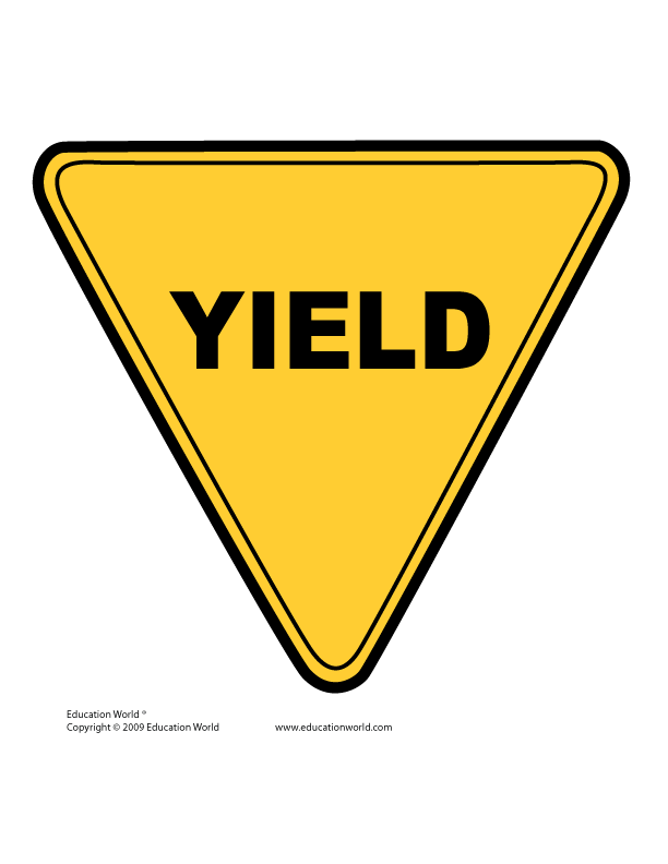 612x792 Slow Clipart Yield Sign