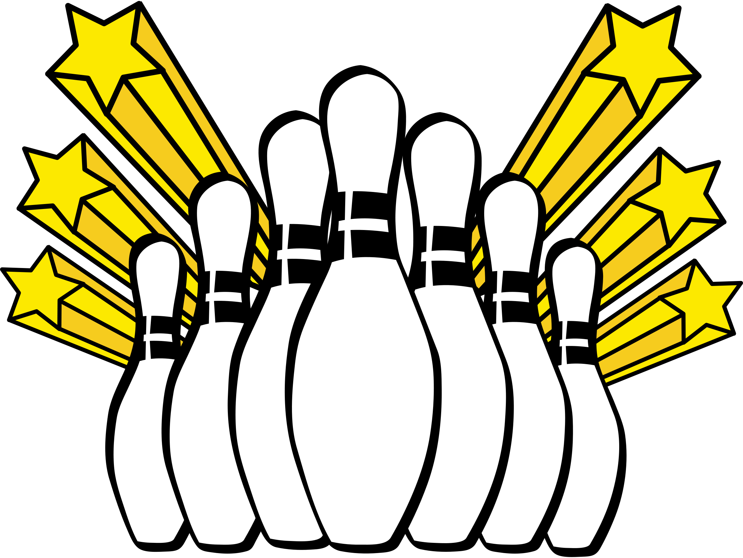 2400x1805 Retro Bowling Clipart