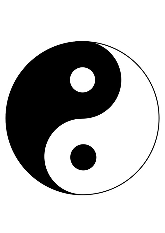 531x750 Coloring Page Yin Yang