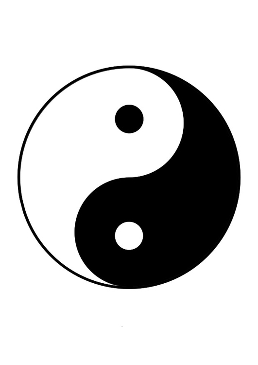 531x750 Coloring Page Yin Yang