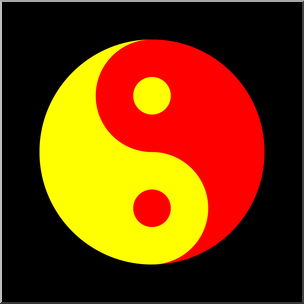 304x304 Clip Art Yin Yang Symbol Color 2 I Abcteach