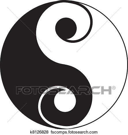 444x470 Clip Art Of Yin Yang Tattoo K8126828