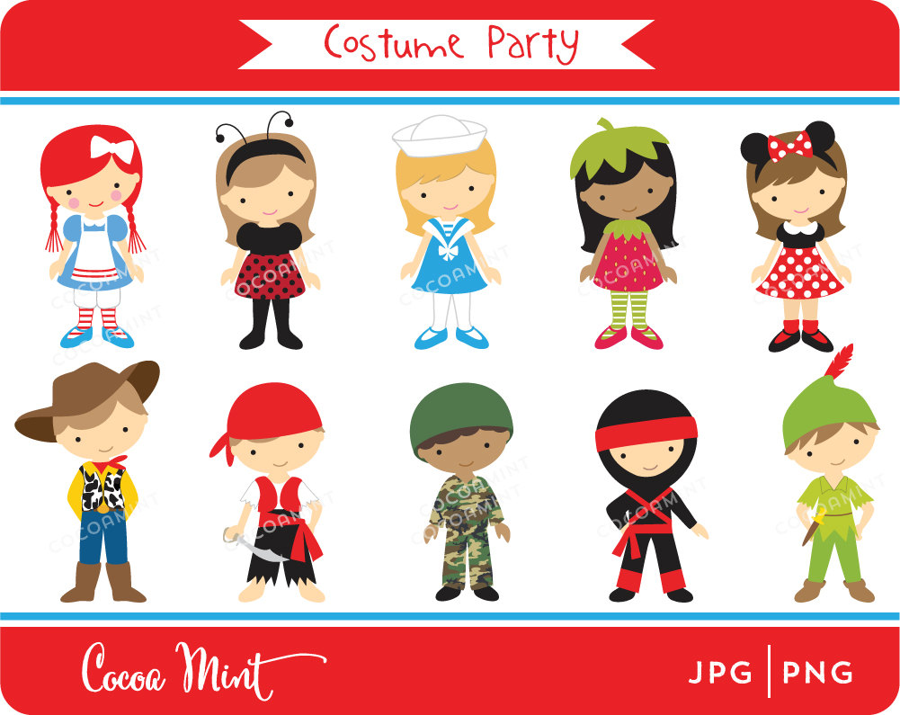 1001x795 Costume Party Clip Art