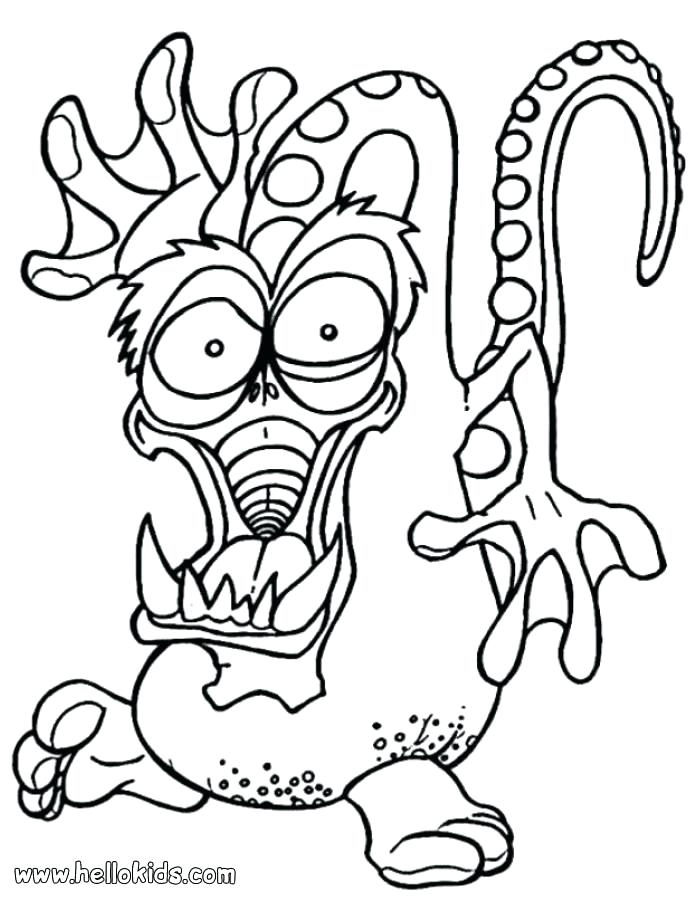 695x900 Scary Coloring Pictures Funny And Scary Monsters Coloring Page