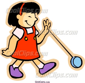300x291 Little Girl With A Yo Yo Vector Clip Art