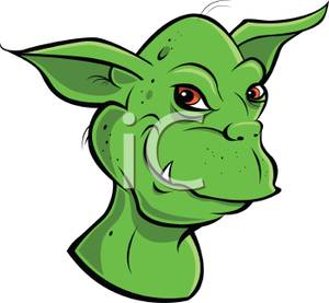 300x277 Image A Grinning Green Goblin With Fangs