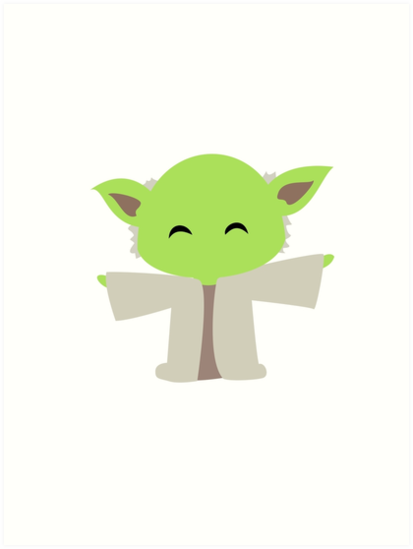 413x549 Yoda Art Prints By Tievelyn Redbubble
