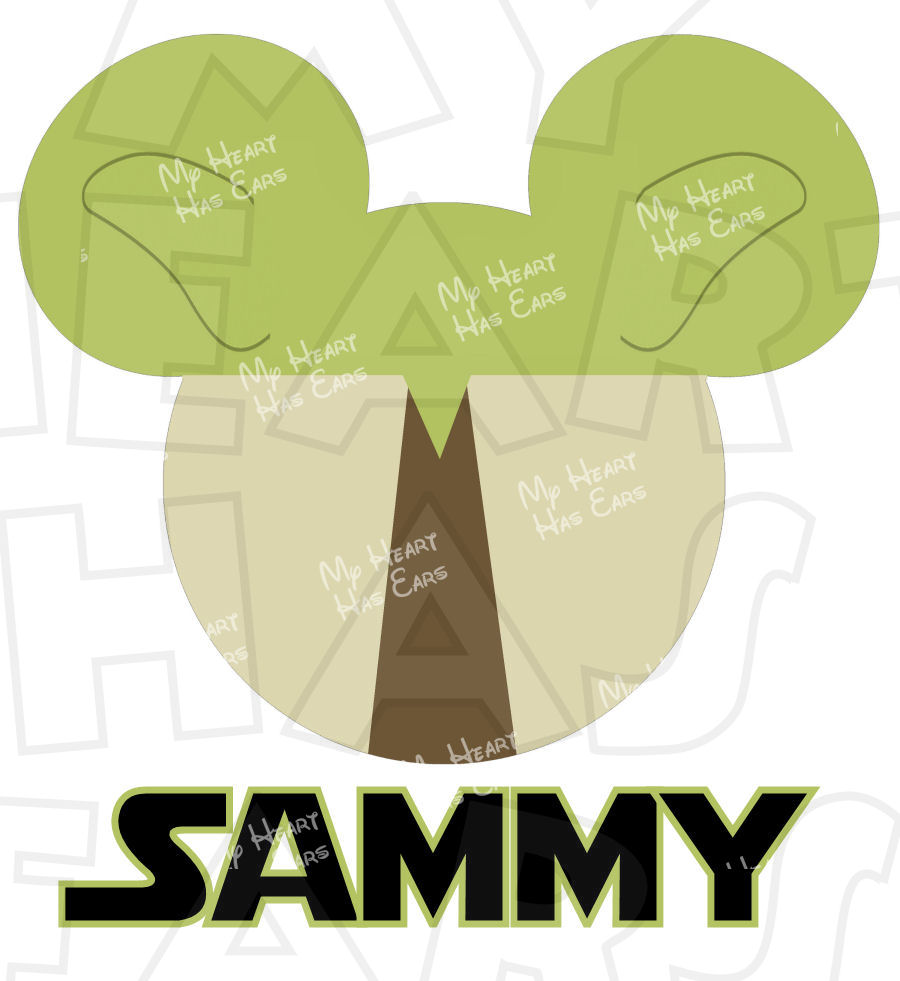 900x981 Yoda Mickey Mouse Head Instant Download Digital Clip Art Image