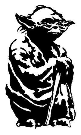 Yoda Clipart Black And White