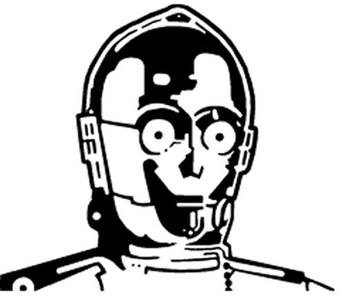 500x430 Drawn Star Wars Black And White