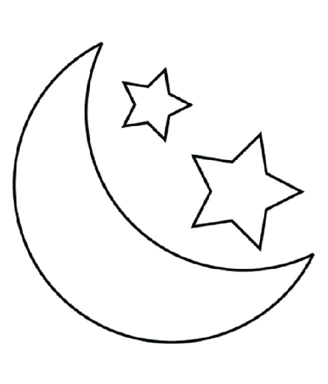 656x768 Moon And Stars Coloring Pages For Adults Shooting Star Printable