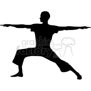 300x300 Royalty Free Silhouette Of A Women Doing Yoga 373777 Vector Clip