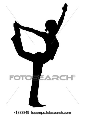 347x470 Stock Illustration Of Yoga Silhouette K1883849
