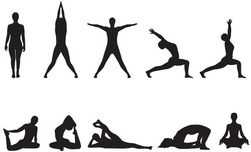 495x300 Yoga Silhouette Clipart
