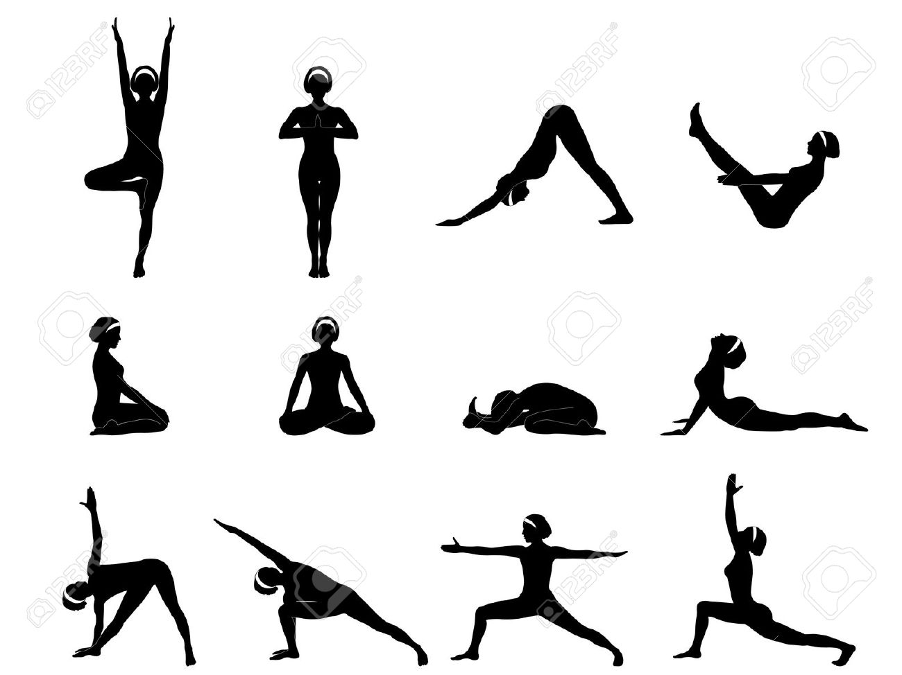 Yoga Clipart Black And White | Free download on ClipArtMag