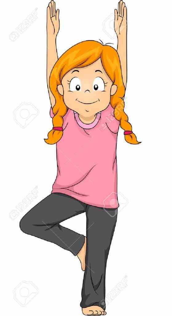 559x1027 Yoga Tree Pose Clipart