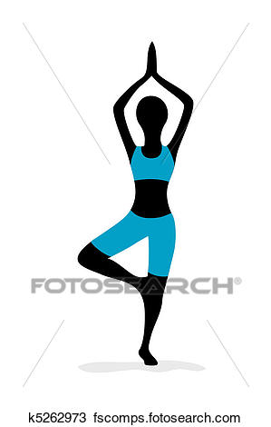 299x470 Clipart Of Yoga Girl K5262973