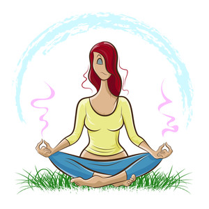 300x300 Yoga Girl Illustration Royalty Free Stock Image