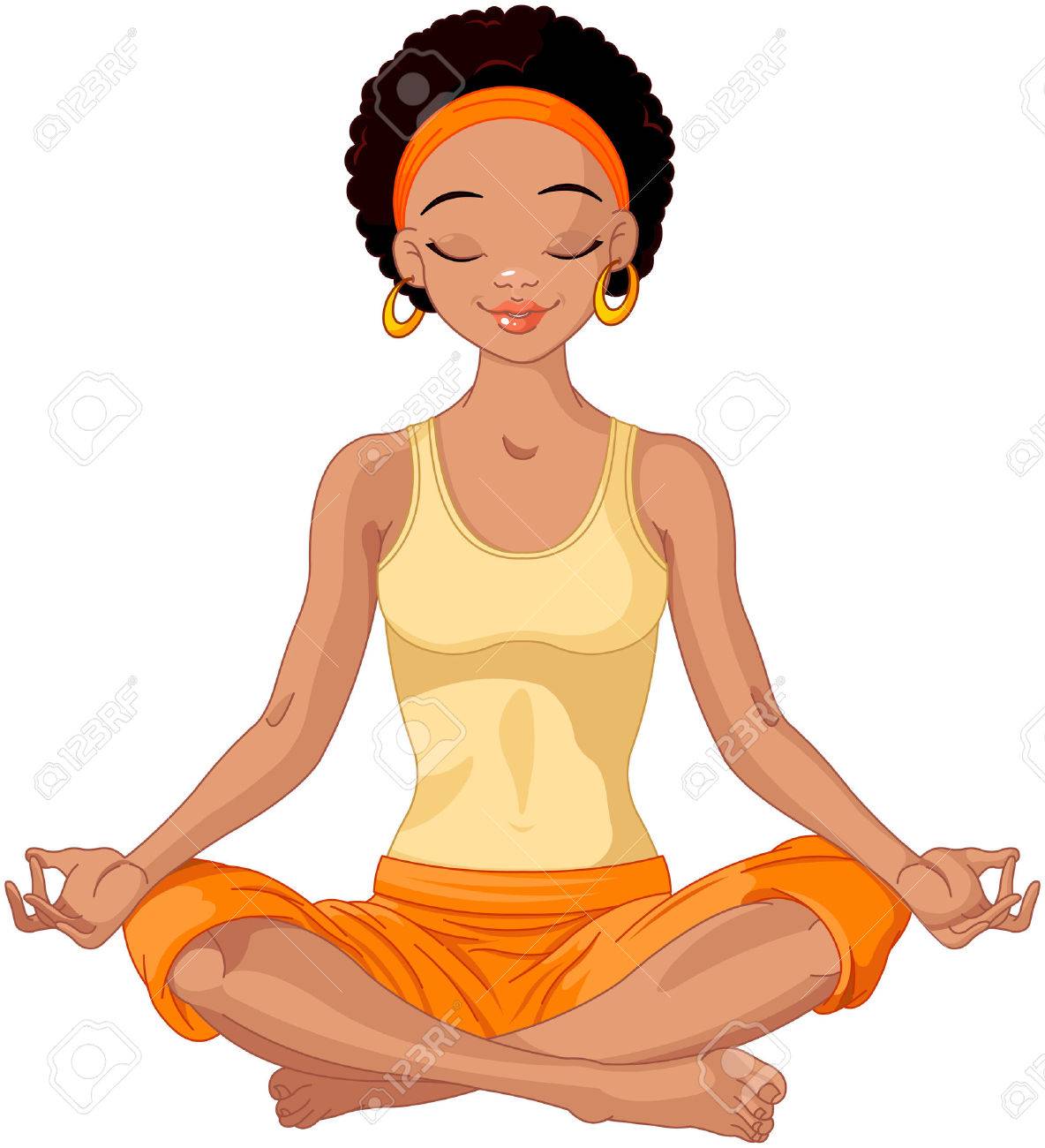 1184x1300 Beautiful Girl Doing Yoga Meditation Royalty Free Cliparts