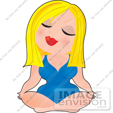 450x450 Clip Art Graphic Of A Blond Dainty Character Lady In Blue