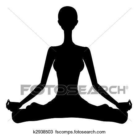 450x437 Drawing Of Yoga Girl Silhouette K2938503