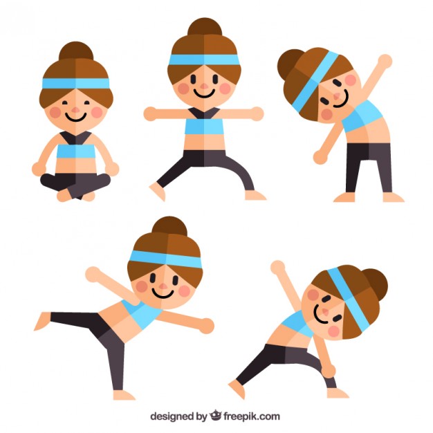 626x626 Nice Girl Doing Yoga In Flat Design Vector Free Download