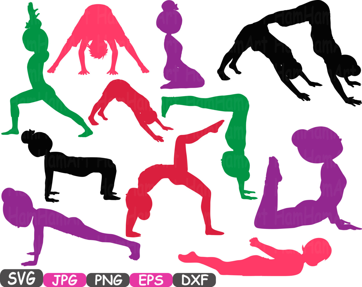 1500x1192 Yoga Poses Cutting Files Svg Yoga Silhouettes Monogram Fitness