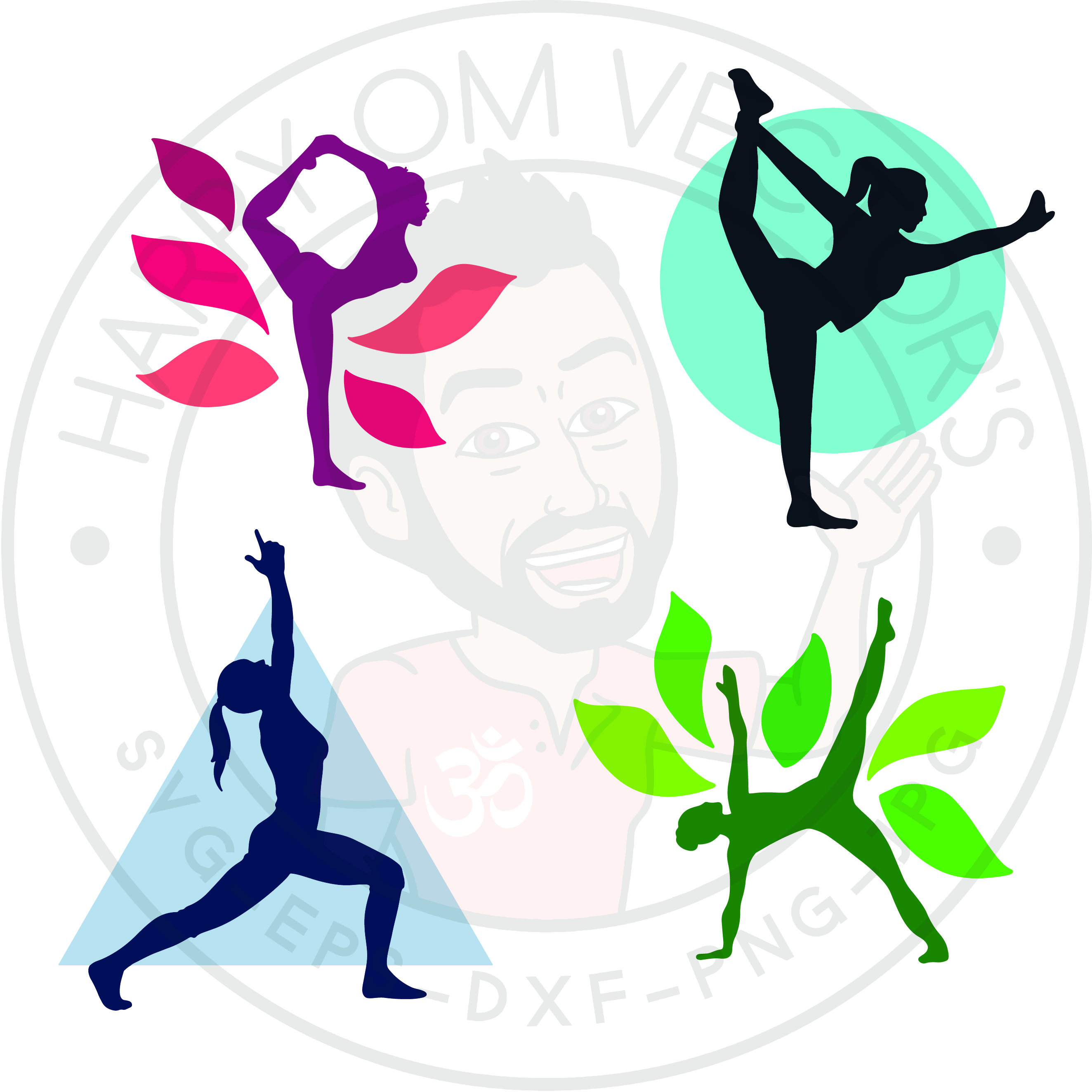 2647x2647 Chakra Vectors, Svg Dxf For Silhouette Cameo Or Cricut, Yoga Pose