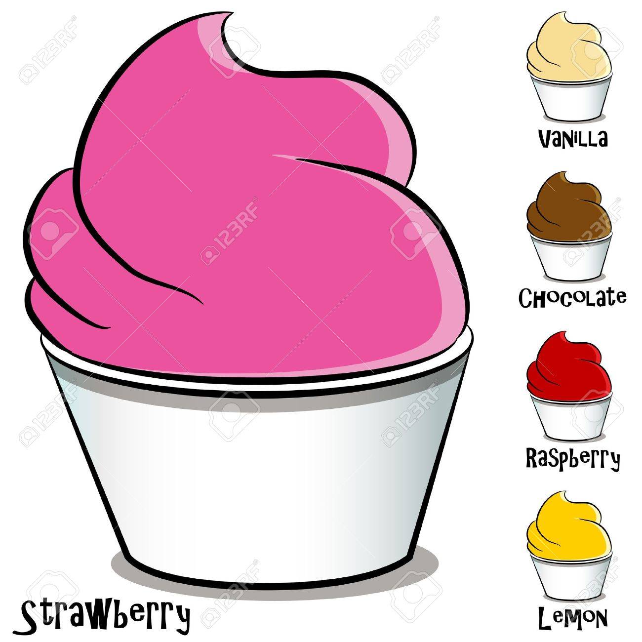 1300x1300 Frozen Yogurt Clip Art