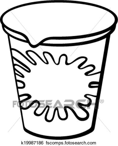 381x470 Clip Art Of Plastic Container For Yogurt K19987186