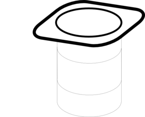 299x240 Yogurt Black And White Clip Art