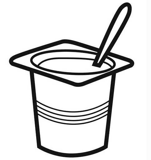 484x512 Yogurt Clipart Black And White