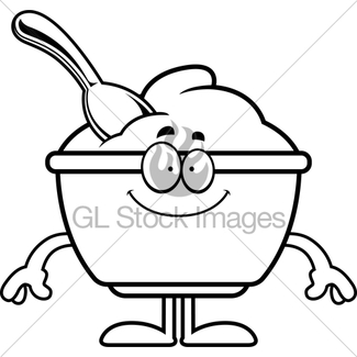 325x325 Cartoon Yogurt Cup Hug Gl Stock Images