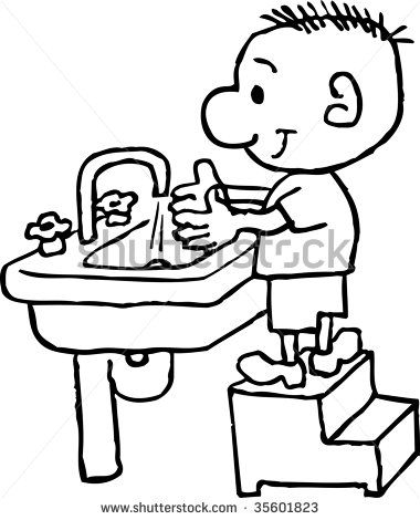 380x470 Clipart Kids Washing Hands