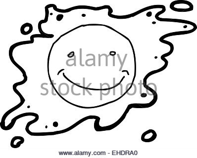 398x320 Egg Yolk With Happy Face Illustration Stock Vector Art