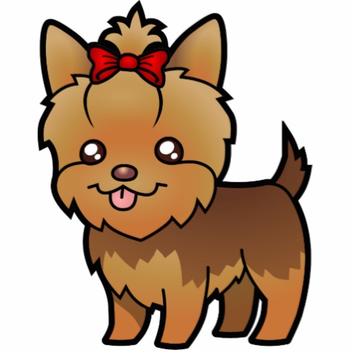 512x512 Dibujo Animado Yorkie (Pelo Corto Del Chocolate Co Esculturas